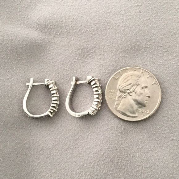 Sterling CZ Hoops, 20mm - Picture 5 of 5